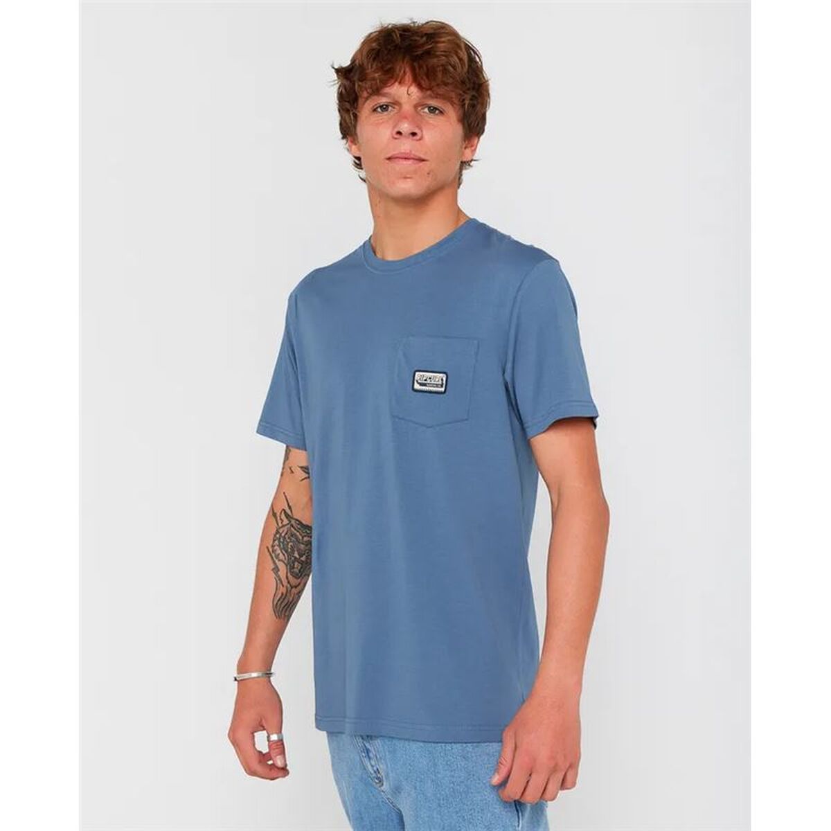 Heren-T-Shirt met Korte Mouwen Rip Curl Sportline Badge Ss Tee Indigo