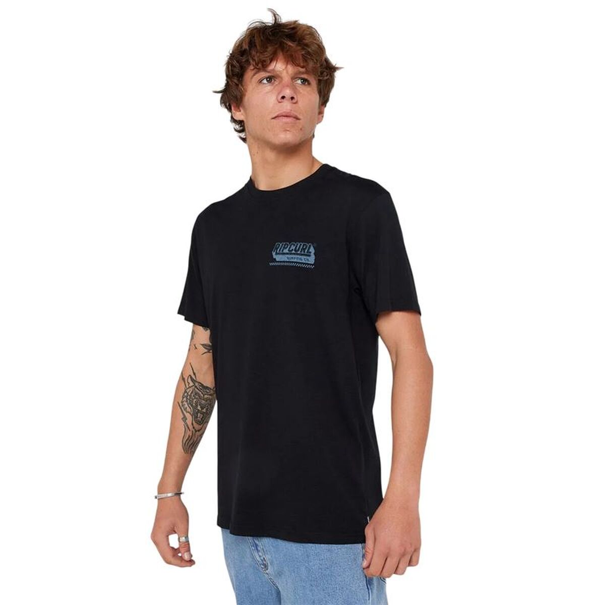 Heren-T-Shirt met Korte Mouwen Rip Curl Sportline FB Tee Zwart