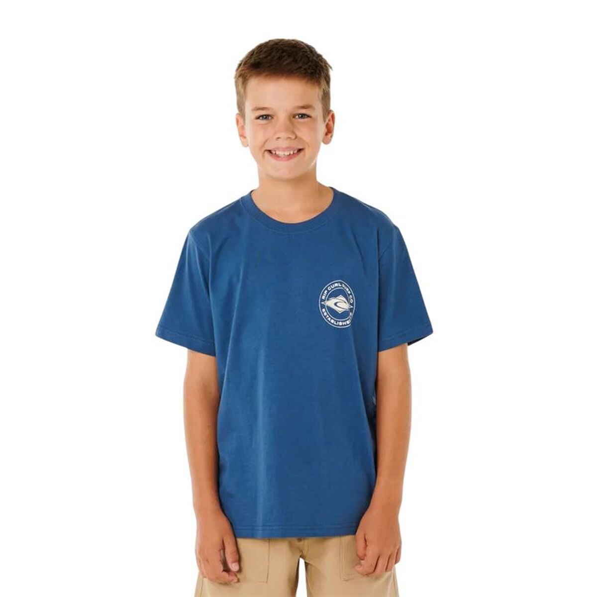 T-Shirt met Korte Mouwen voor kinderen Rip Curl Stapler Blauw Marineblauw