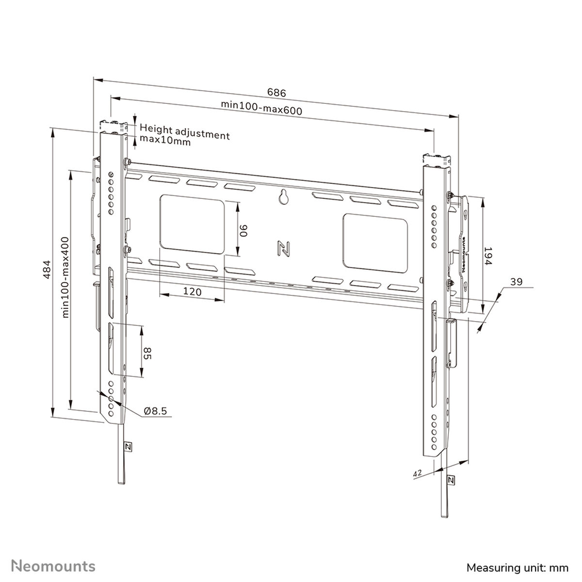 Afbeeldingen van TV Mount Neomounts WL30-750BL16 42" 86"