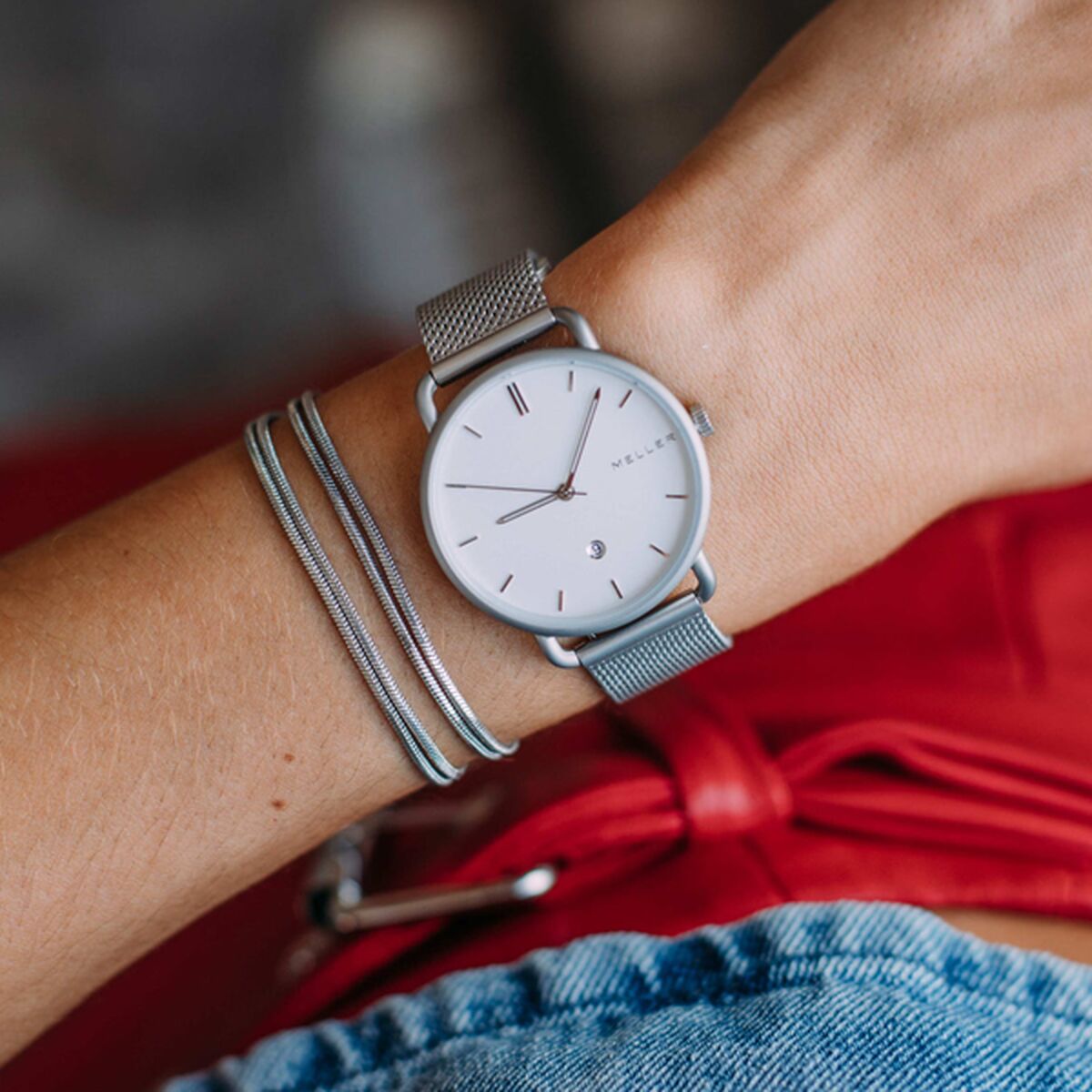 Horloge Dames Meller W3P-2SILVER (Ø 34 mm)