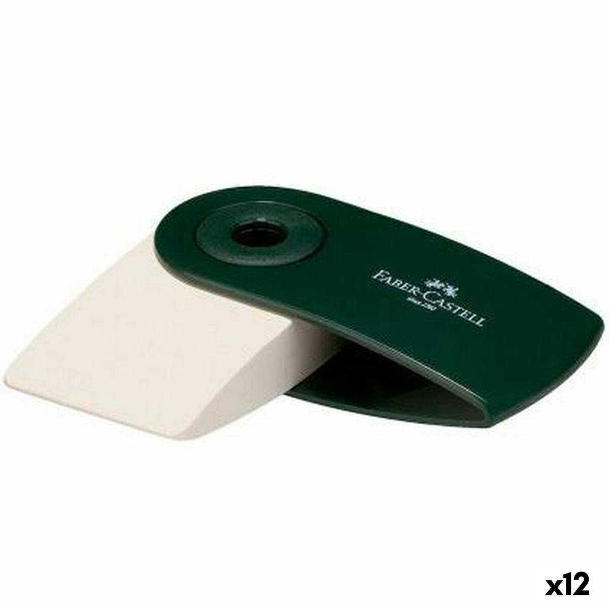 Gomme Faber-Castell Sleeve Mini Étui Vert 12 Unités
