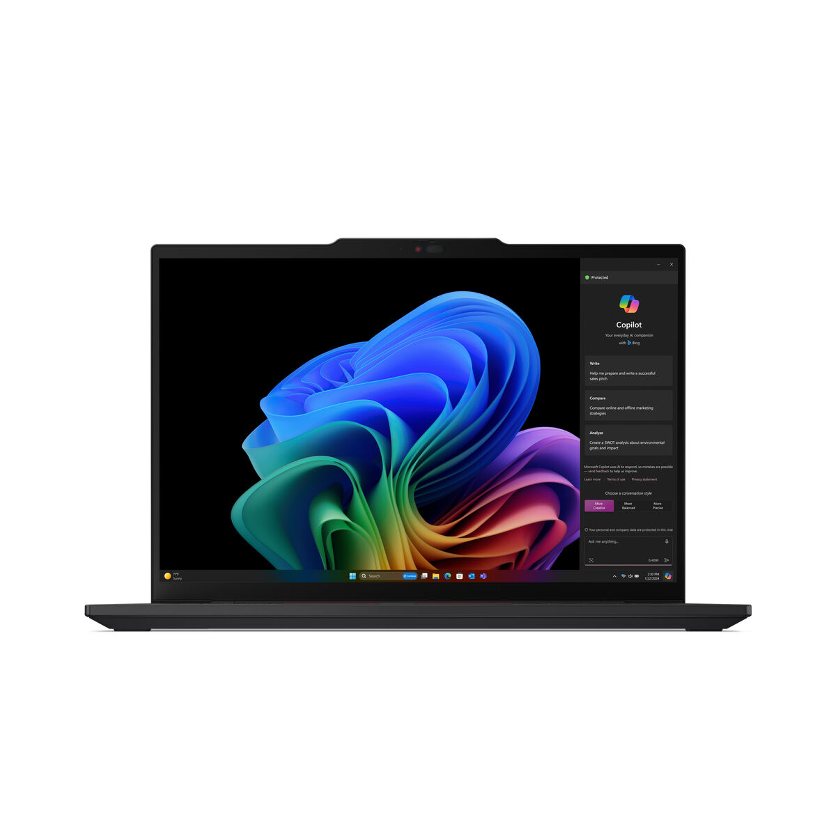 Afbeeldingen van Laptop Lenovo T14S G6 X1P-42-100 14" Qualcomm 16 GB RAM 512 GB SSD Spanish Qwerty