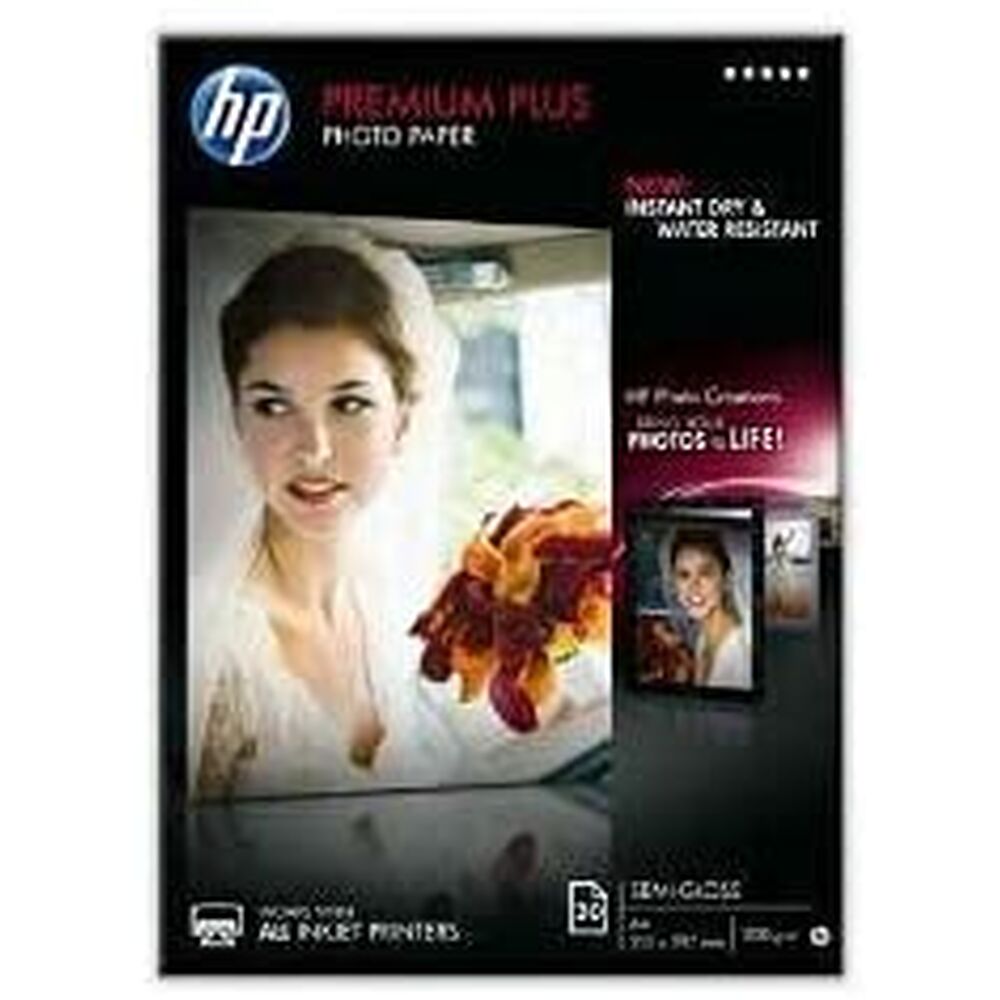 Blæk og fotopapir-pakke HP Premium Plus Din A4 (Refurbished A+)
