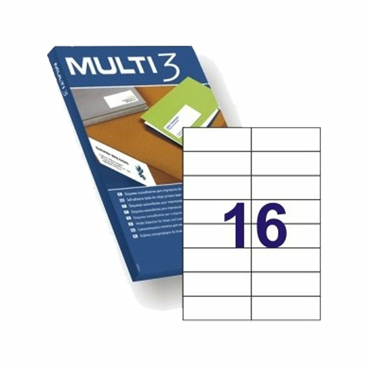 Afbeeldingen van Printer Labels MULTI 3 4708 White Upright 100 Sheets 105 x 37 mm 105 x 37mm