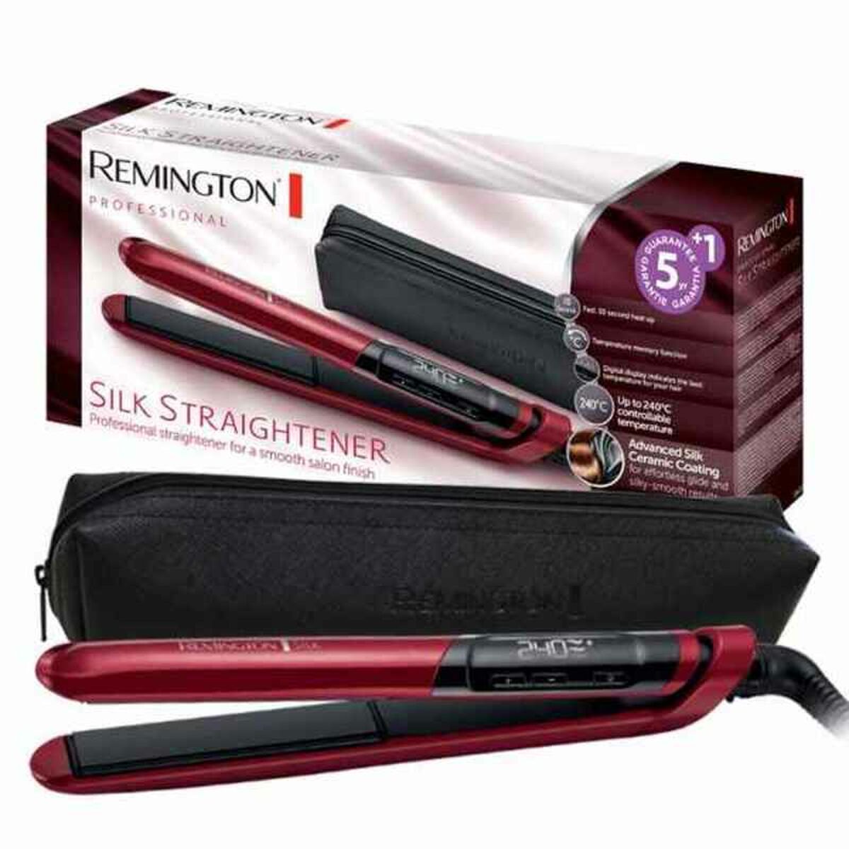 Ferro de Cabelo Remington S9600 Preto Vermelho