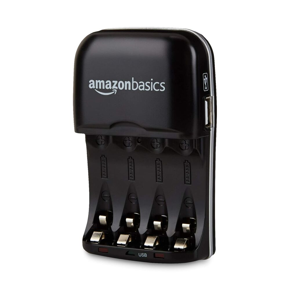 Chargeur de batterie Amazon Basics V-3299USB-EU Ni-MH Noir (Reconditionné A)