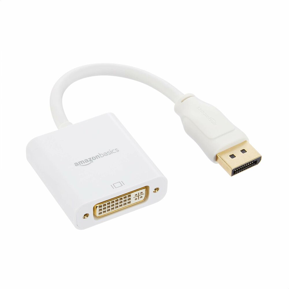 Adaptateur DisplayPort vers DVI Amazon Basics HL-007254 Blanc (Reconditionné A+)
