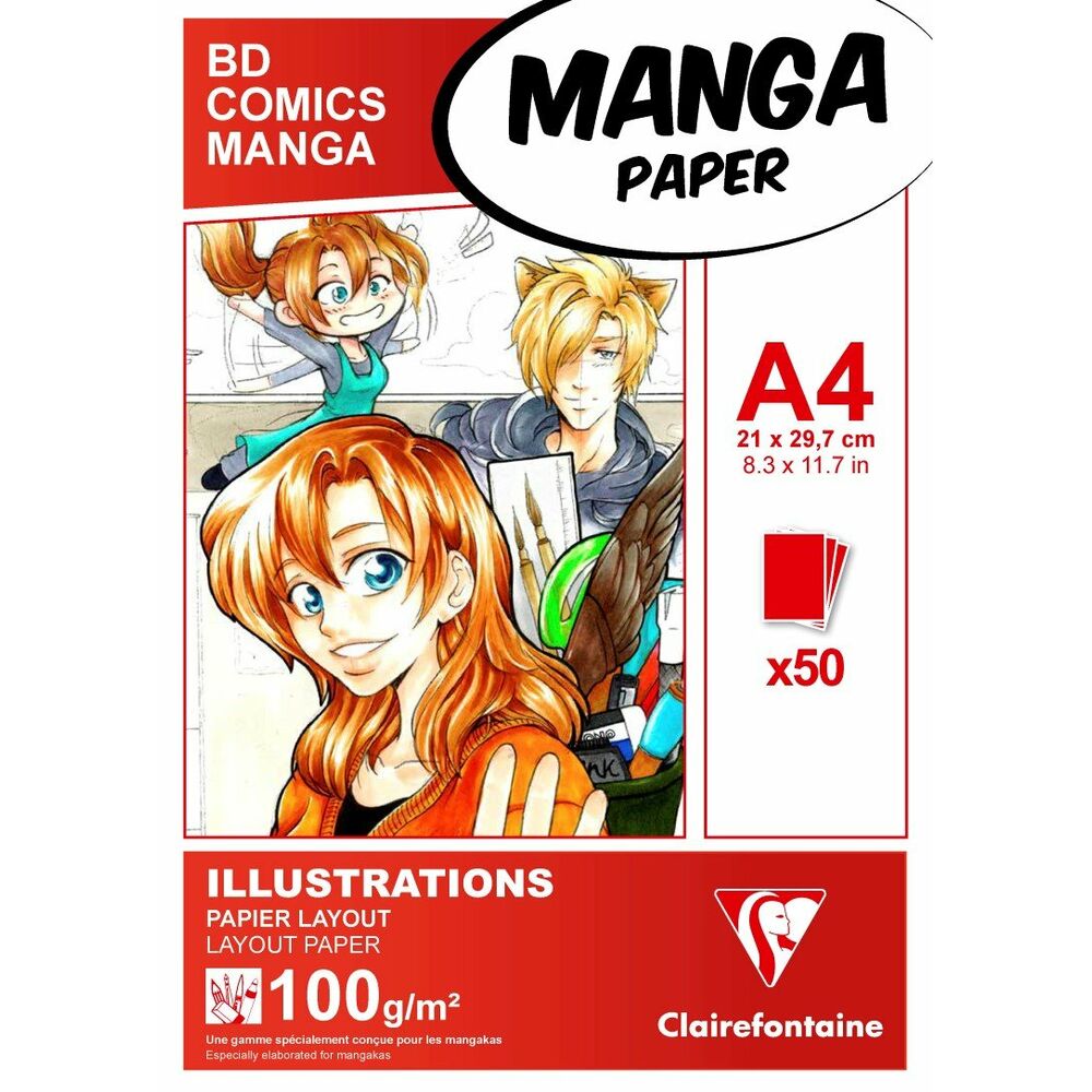 Drawing paper Clairefontaine Manga A4 (Refurbished A)