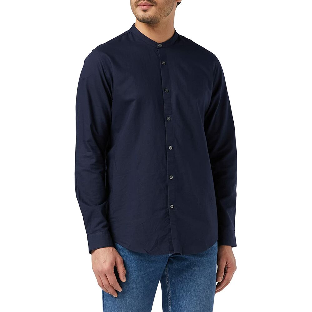 Men’s Long Sleeve Shirt   Navy (M) (Refurbished A)