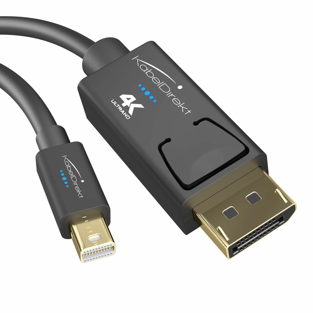 Adaptateur Mini DisplayPort vers DisplayPort KabelDirekt (2 m) Noir (Reconditionné A+)