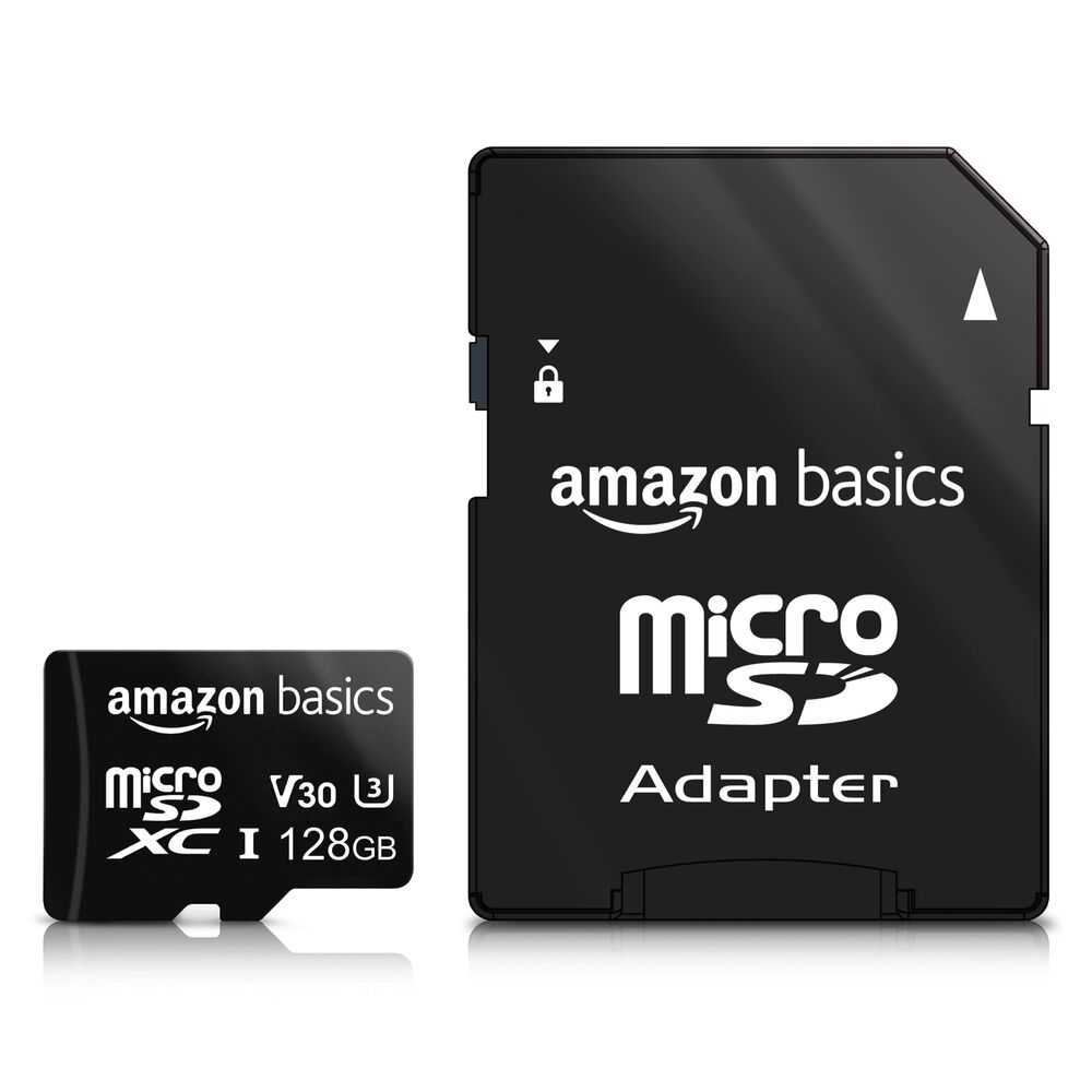 Carte Mémoire Micro SD avec Adaptateur Amazon Basics LSMICRO128GU3 128 GB 100 Mbit/s (Reconditionné A+)