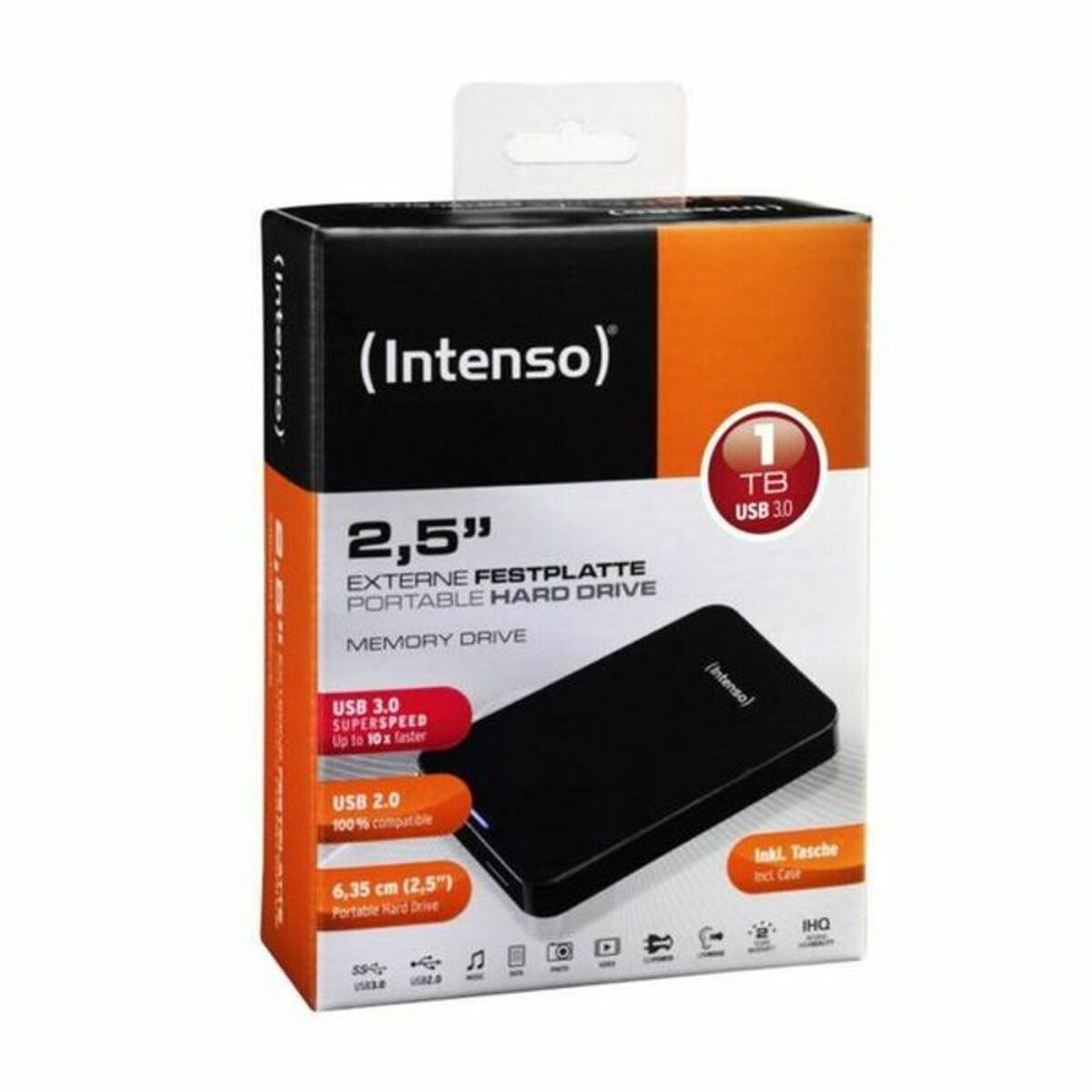 1 TB Εξωτερικός Σκληρός Δίσκος και θήκη 2,5″ INTENSO Memory Drive, 1TB USB 3.0 1 TB HDD 1 TB SSD
