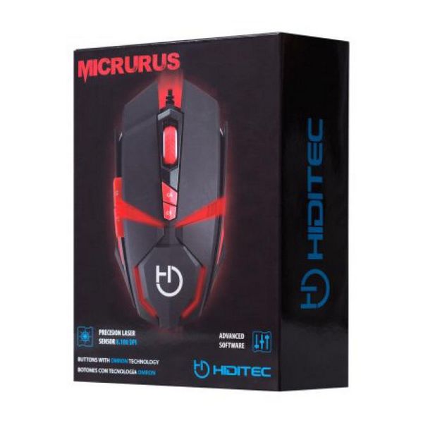 Gaming Mouse Hiditec Micrurus 8100 dpi Black Red