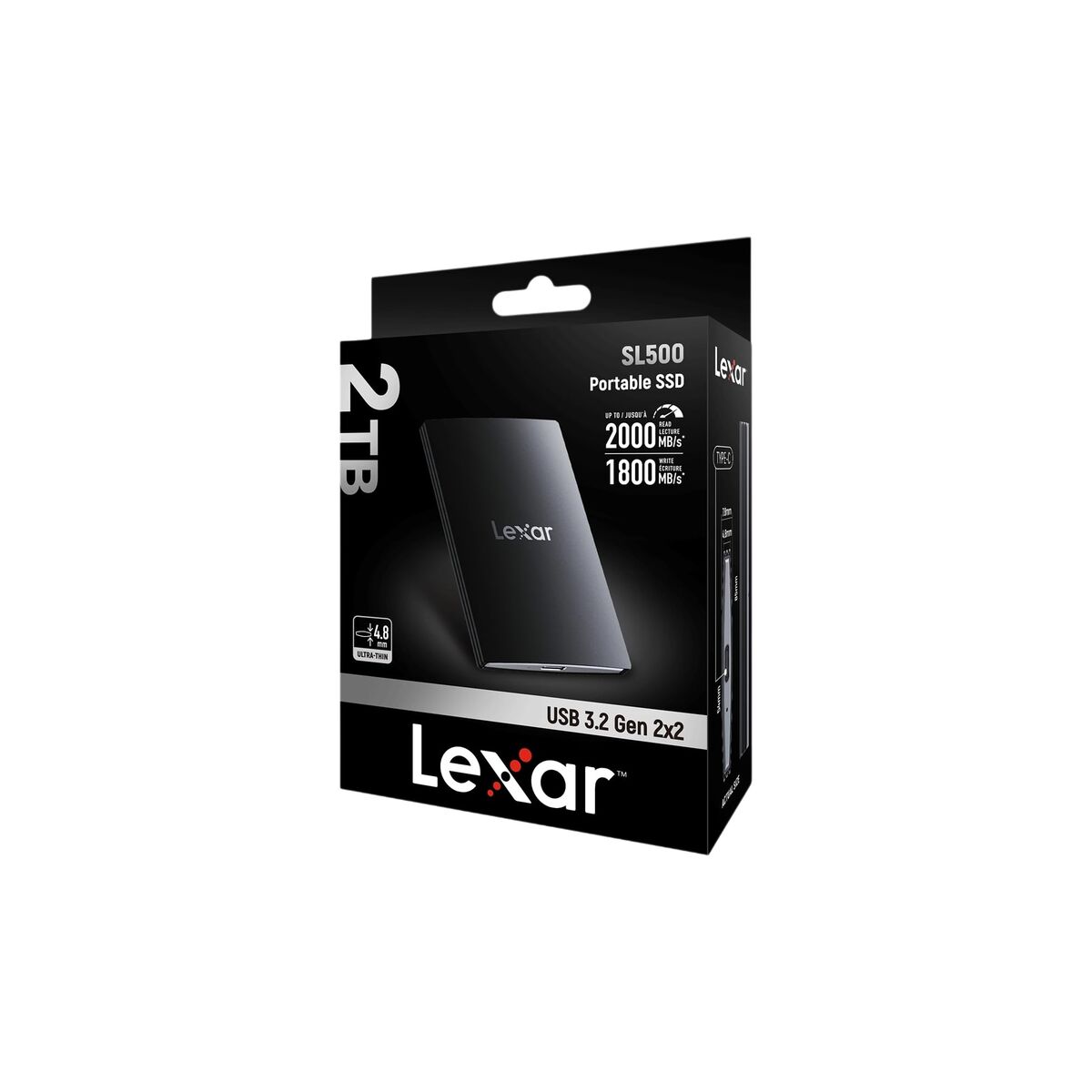 Afbeeldingen van External Hard Drive Lexar SL200 Black 2 TB SSD