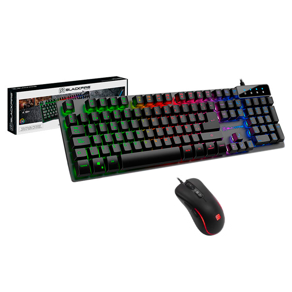 Keyboard with Gaming Mouse Blackfire BFX-250 LED Black