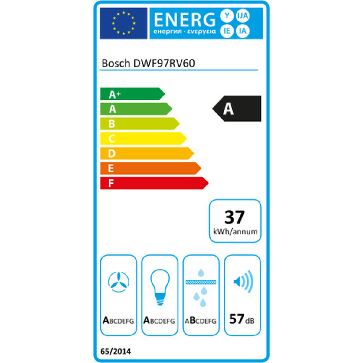 Image secondaire de Hotte standard BOSCH DWF97RV60 Noir