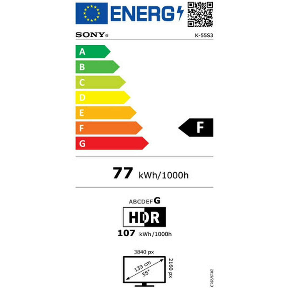 Afbeeldingen van Smart TV Sony K55S35B 55 55" 4K Ultra HD LED HDR WiFi Miracast DVB-T2 Dolby Vision