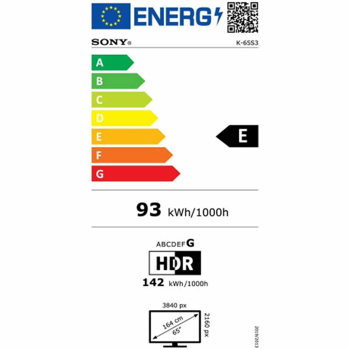Picture of Smart TV Sony K65S35B 65 65" 4K Ultra HD LED HDR WiFi Miracast DVB-T2 Dolby Vision