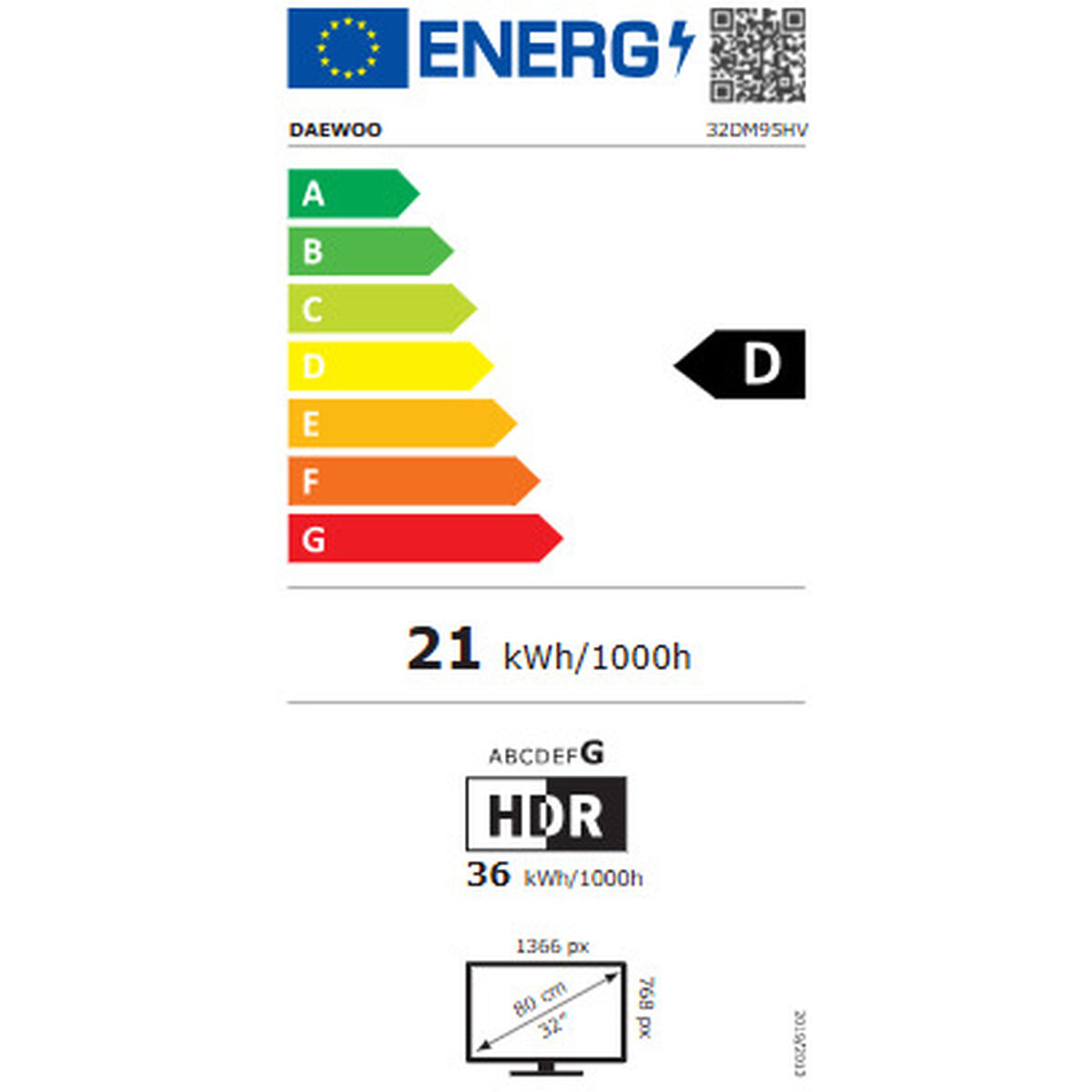 Afbeeldingen van Smart TV Daewoo 32DM95HV 32" HD LED Wireless HDR10 Direct-LED