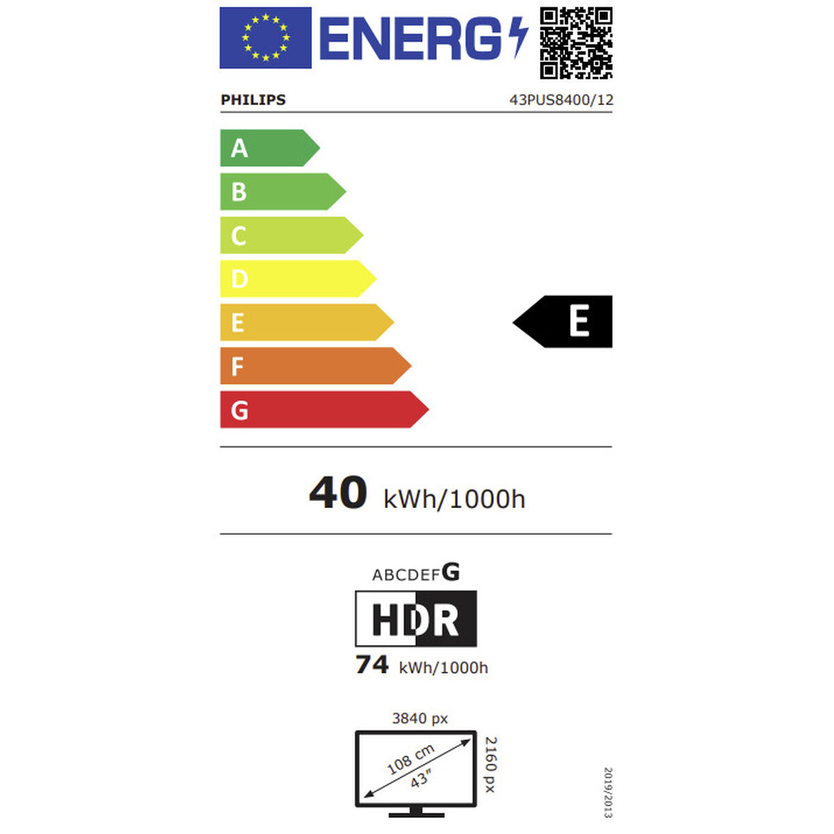 Bild von Smart TV Philips 43PUS8400/12