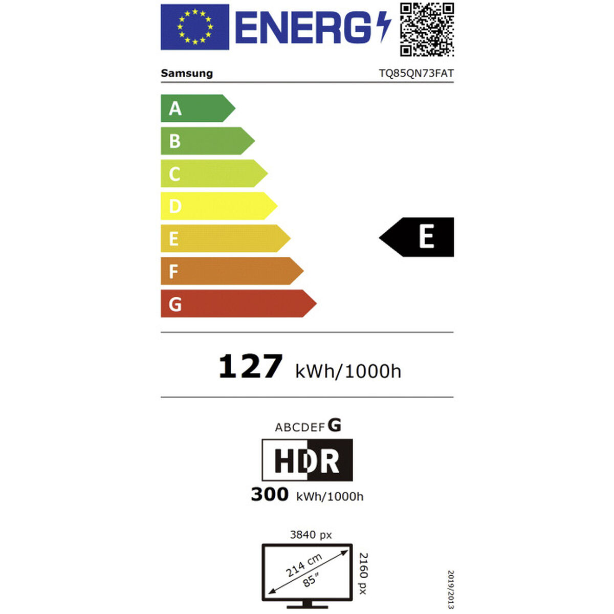 Bild von Smart TV Samsung TQ85QN73FATXXC