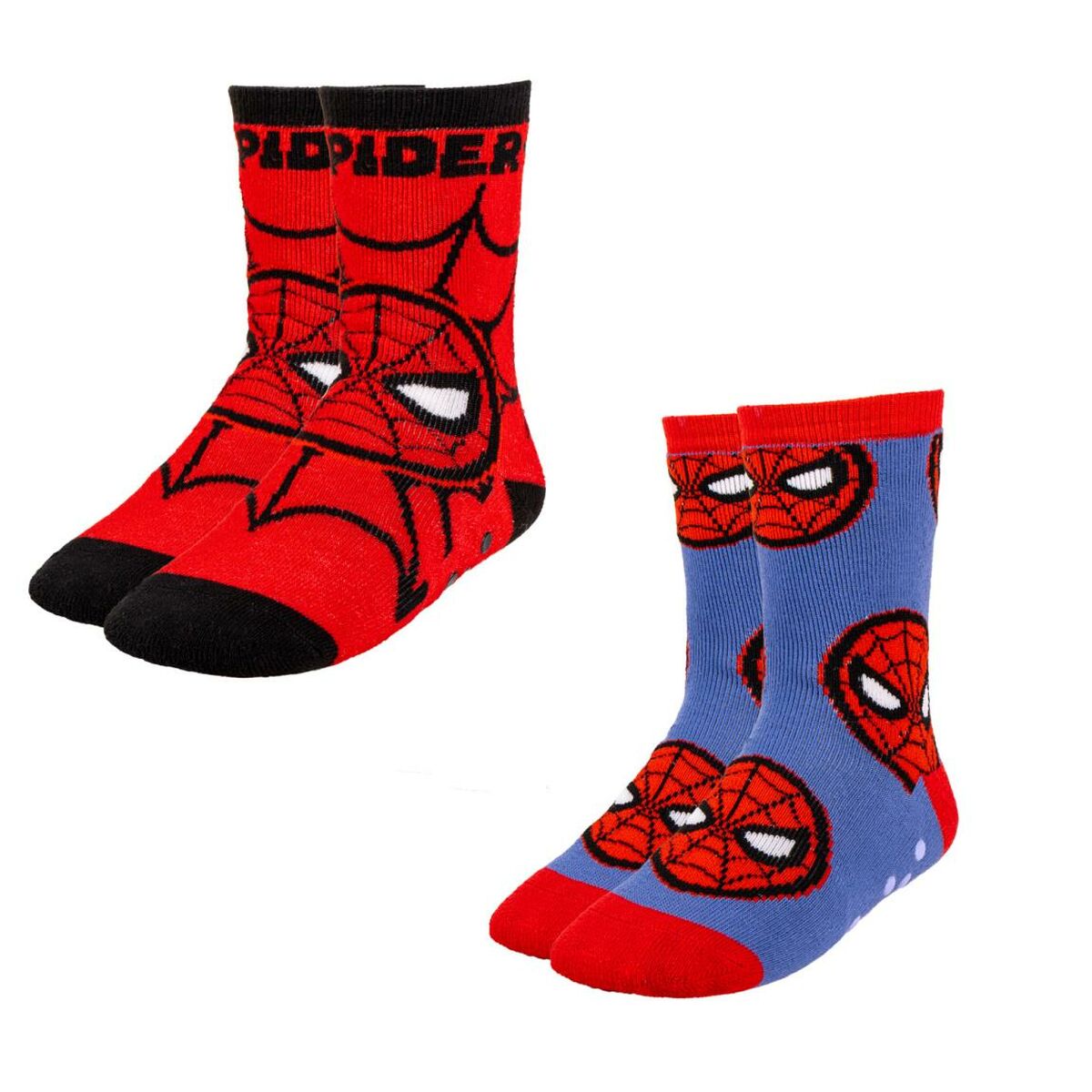 Chaussettes Antidérapantes Spiderman 2 Unités Multicouleur