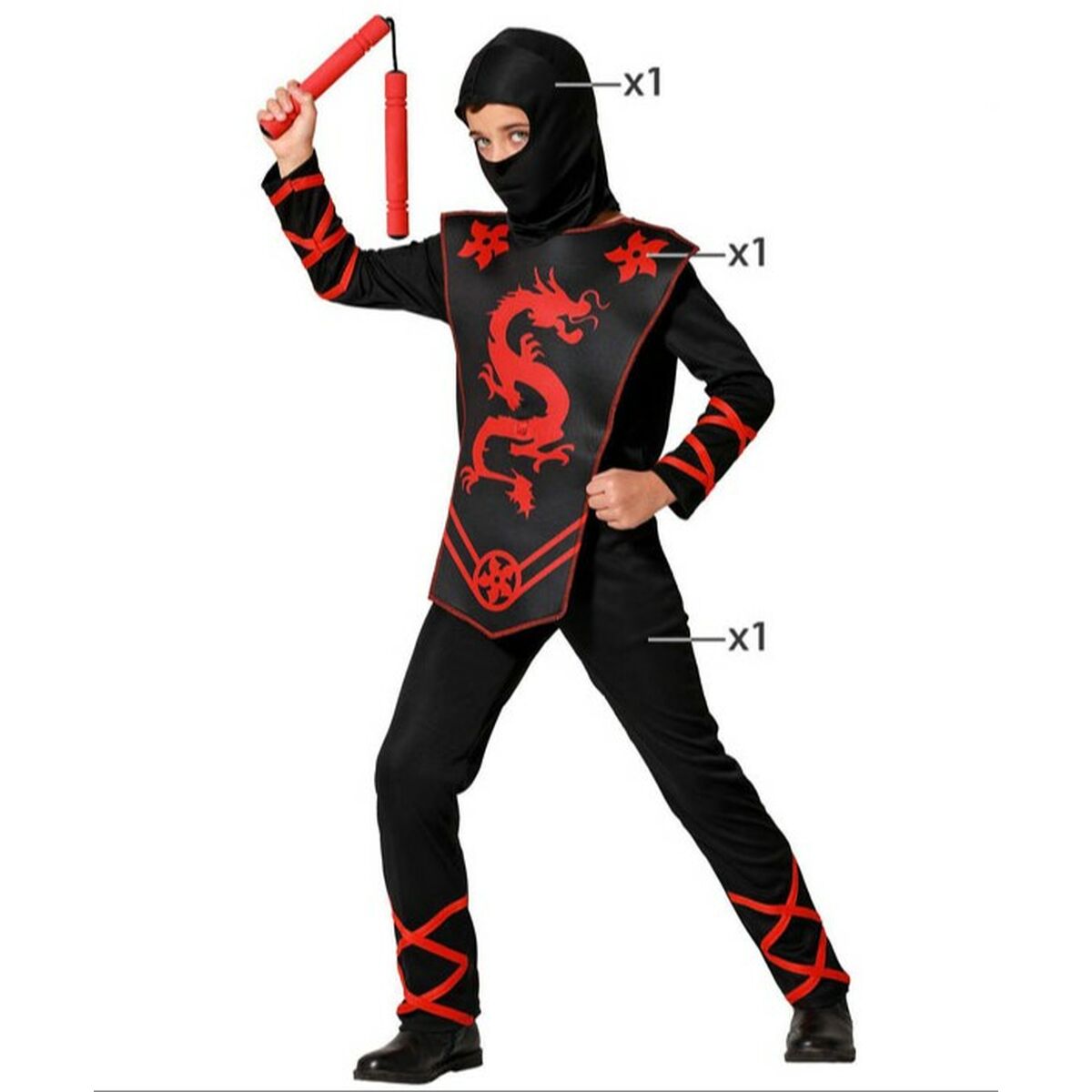 Si vous pensez organiser une grande fête, vous pouvez dès maintenant obtenir au meilleur prix Déguisement enfant Ninja et d´autres produits pour créer une ambiance unique et festive! Modèle: NinjaComposition: PolyesterCouleur: Noir RougeType: Déguisement pour EnfantsGenre: HommeÂge recommandé: Enfants