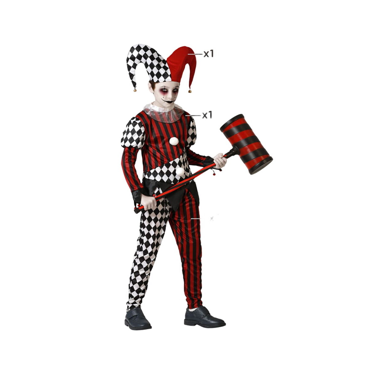 Si vous pensez organiser une grande fête, vous pouvez dès maintenant obtenir au meilleur prix Déguisement pour Enfants 3-4 Ans et d´autres produits pour créer une ambiance unique et festive! Type: HalloweenDéguisement pour EnfantsTaille: 3-4 AnsÂge recommandé: EnfantComposition: 100 % polyesterInclut: PantalonChemiseCasquette