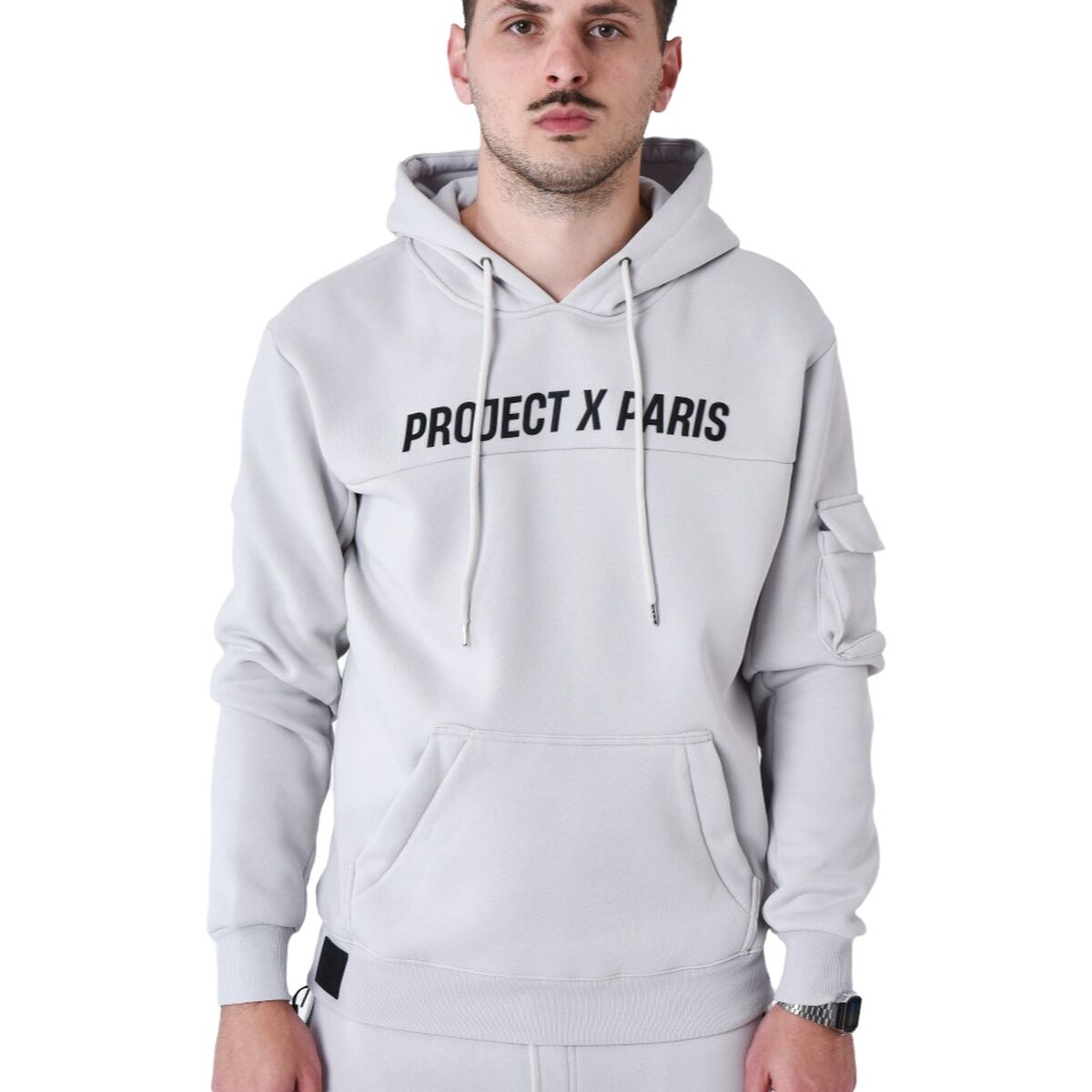 Sweat à capuche homme Project X Paris PROJECT SWEAD&HOODIE 2522058 LS Gris