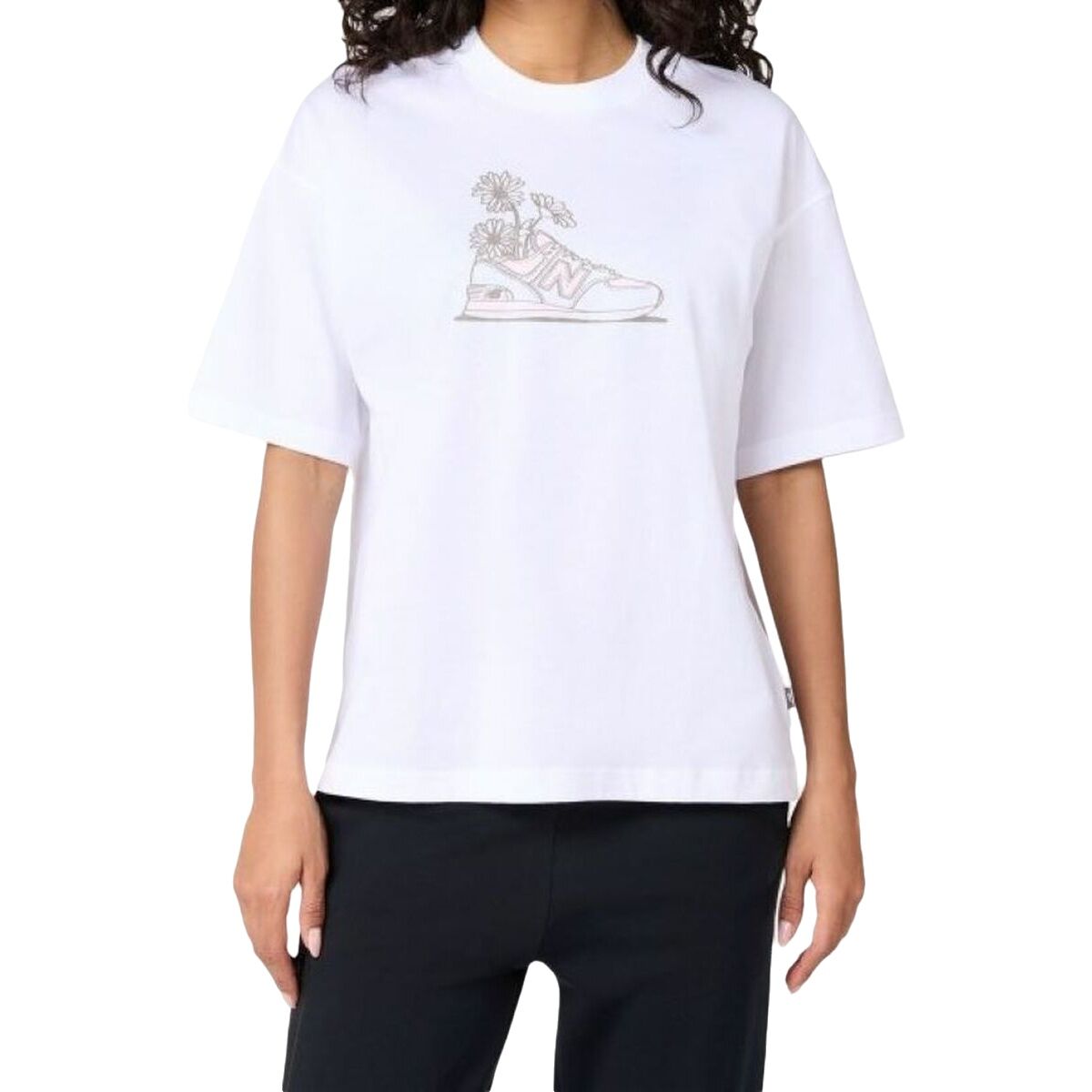 T-shirt à manches courtes femme New Balance WT43556 WT Blanc