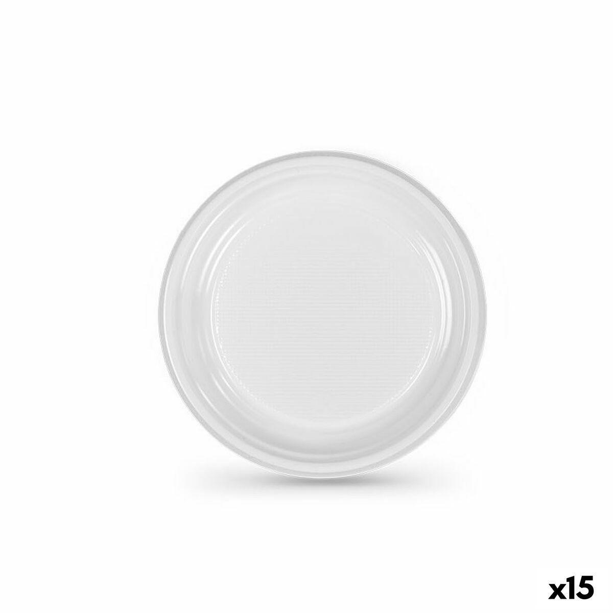 Lot d'assiettes réutilisables Algon Blanc Plastique 17 cm (15 Unités)