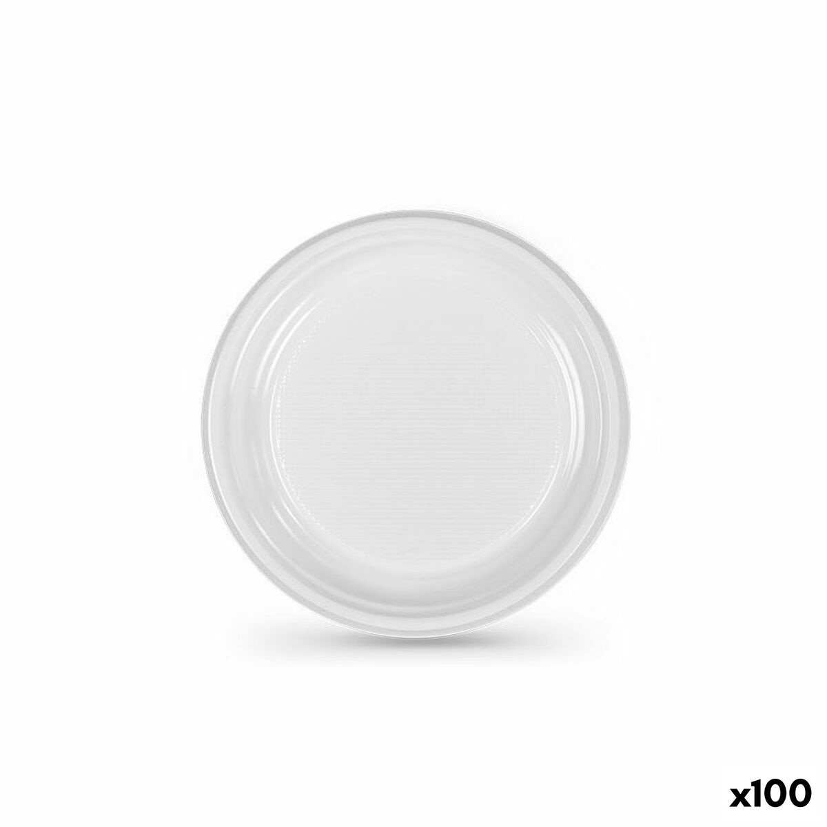 Lot d'assiettes réutilisables Algon Blanc Plastique 17 cm (100 Unités)