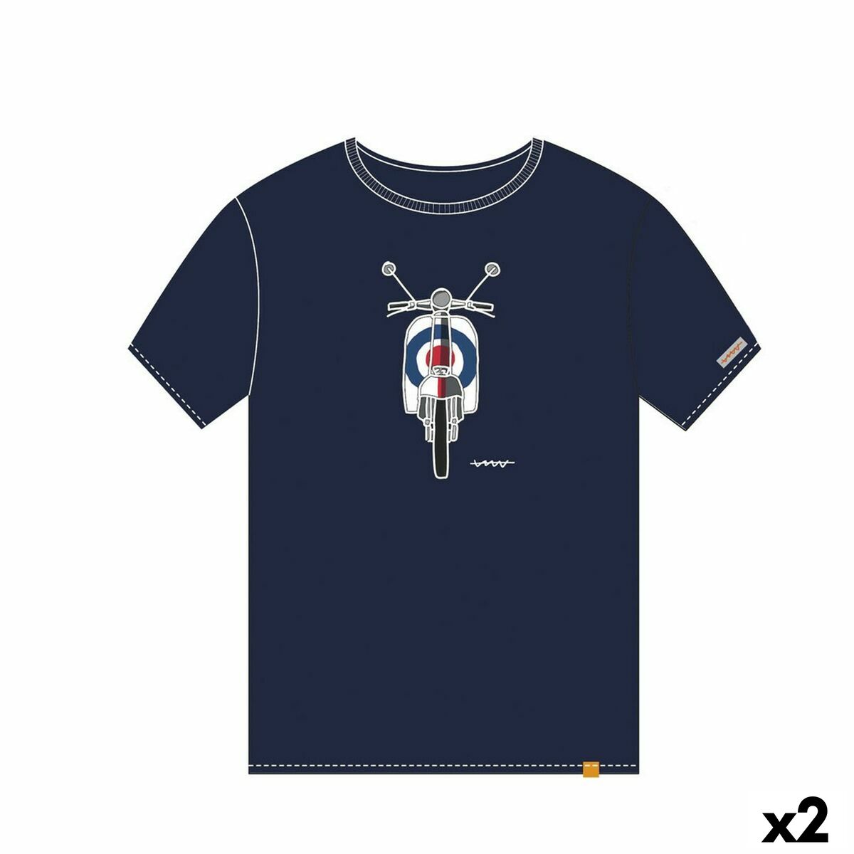 T-shirt à manches courtes unisex Cállate la Boca Bleu Moto L (2 Unités)
