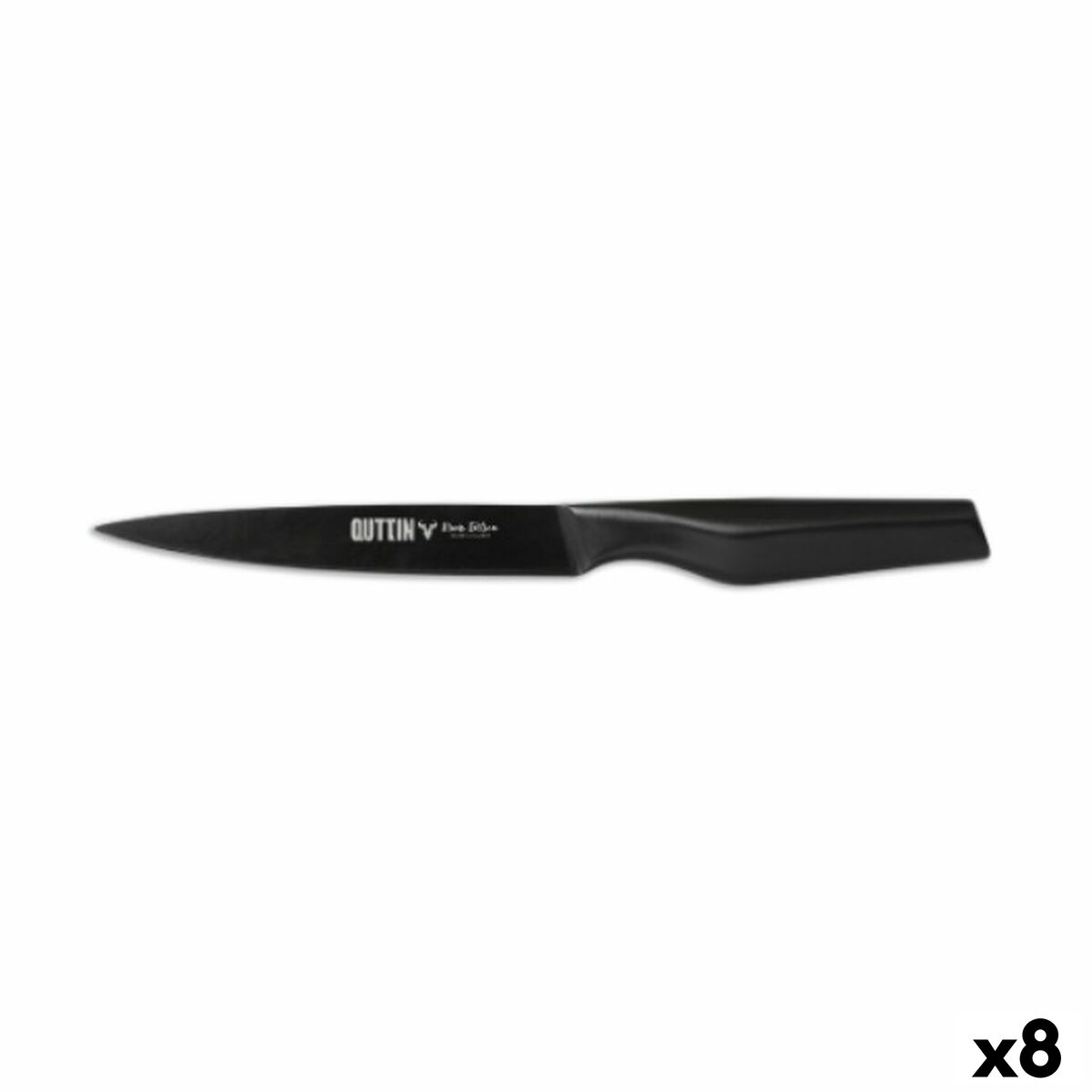 Couteau à trancher Quttin Black Edition 13 cm 1,8 mm (8 Unités)