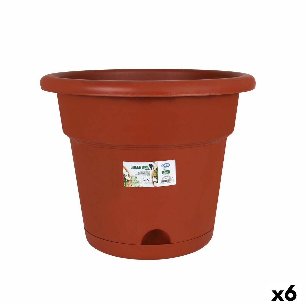 Pot avec sous-pot Dem Greentime Marron ø 45 x 36 cm (6 Unités)