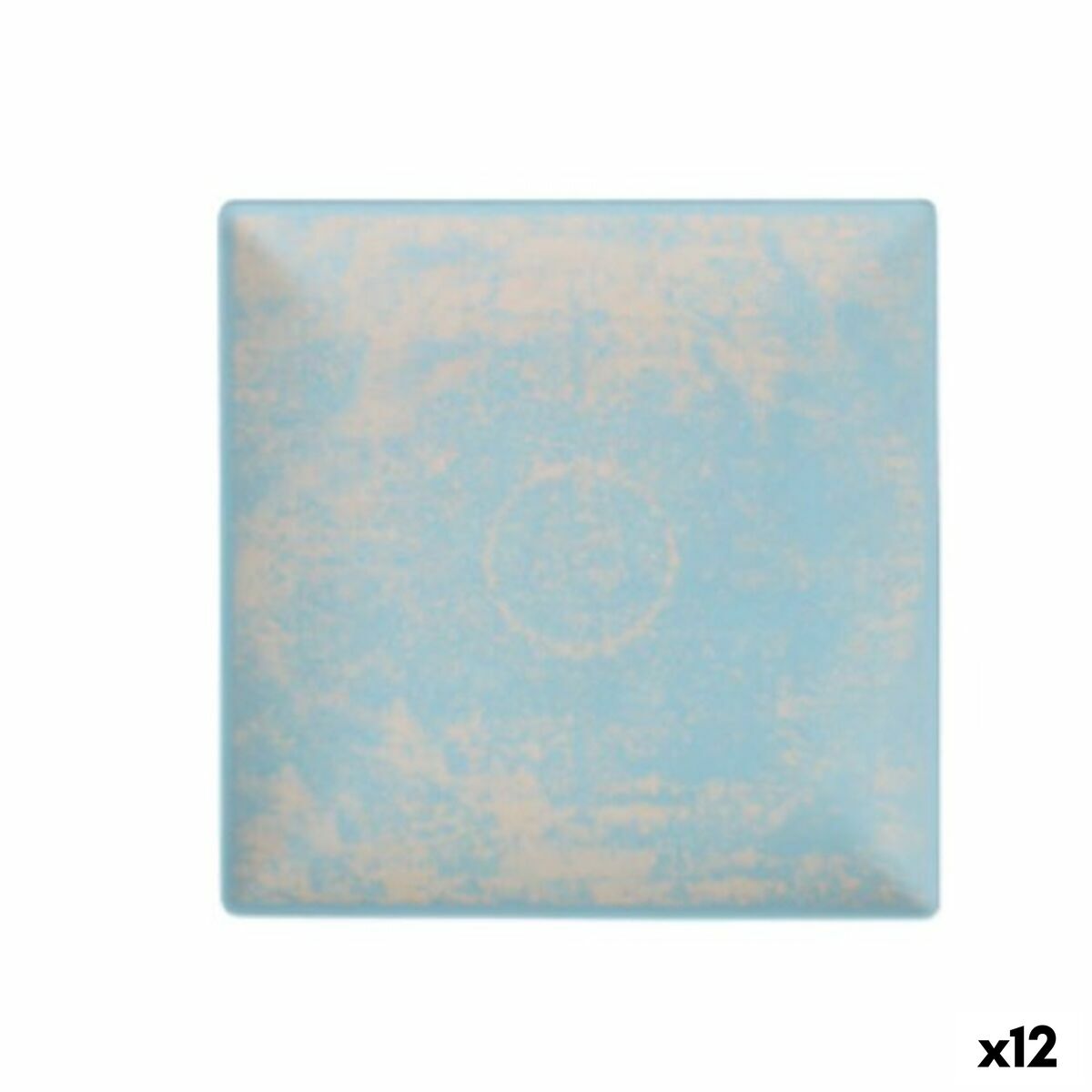 Dessert dish La Mediterránea Turquesa 18 x 18 x 2 cm (12 Units)