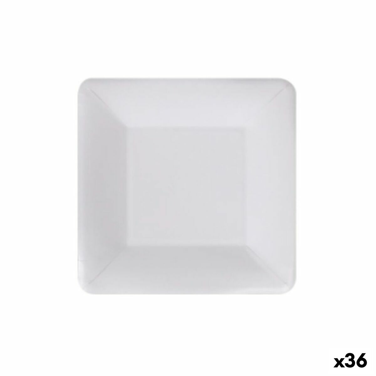 Service de vaisselle Algon Produits à usage unique Blanc Carton Carré 18 cm (36 Unités)