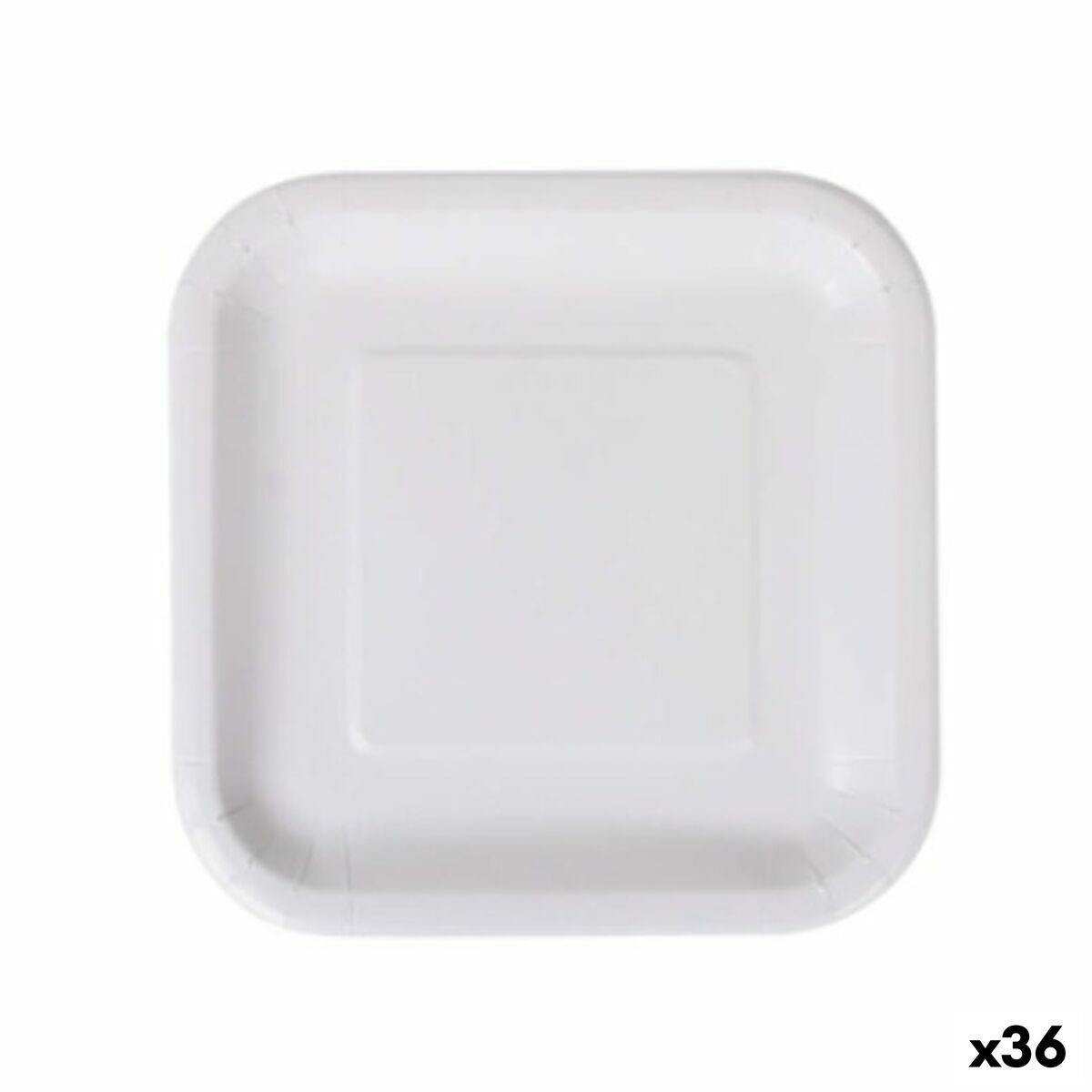 Service de vaisselle Algon Produits à usage unique Blanc Carton 26 cm (36  Unités)
