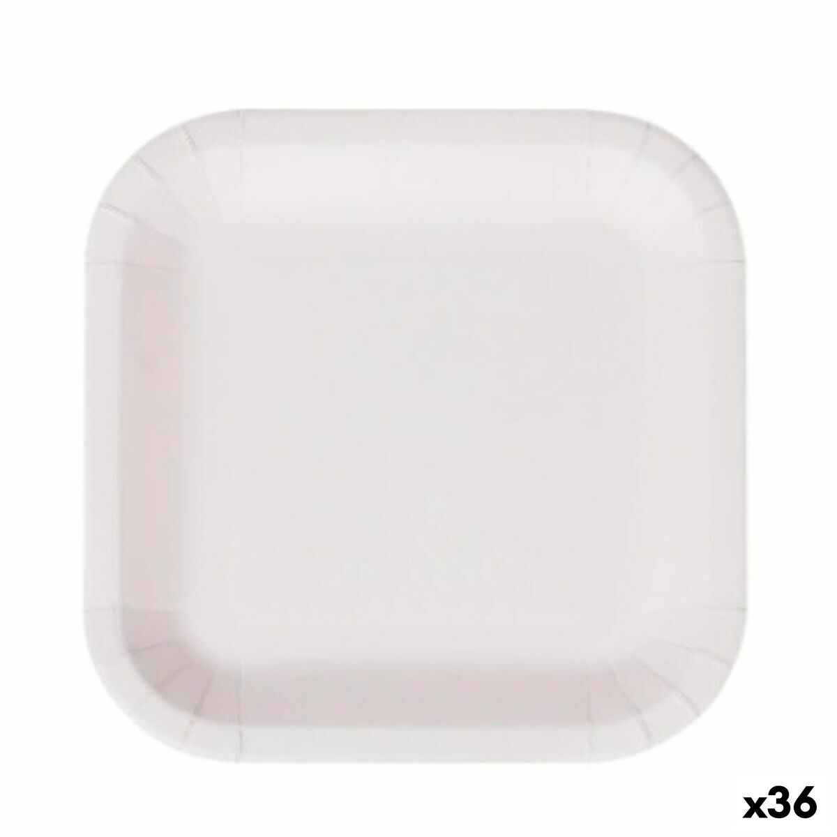 Service de vaisselle Algon Produits à usage unique Blanc Carton Carré 26 cm (36 Unités)