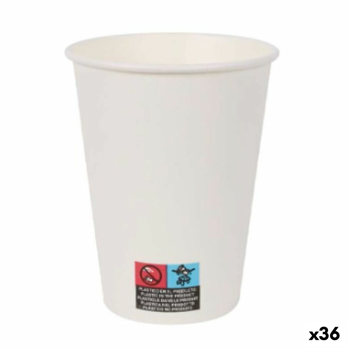 Glazenset Algon Karton Wegwerp Wit 36 Stuks (12 Onderdelen)