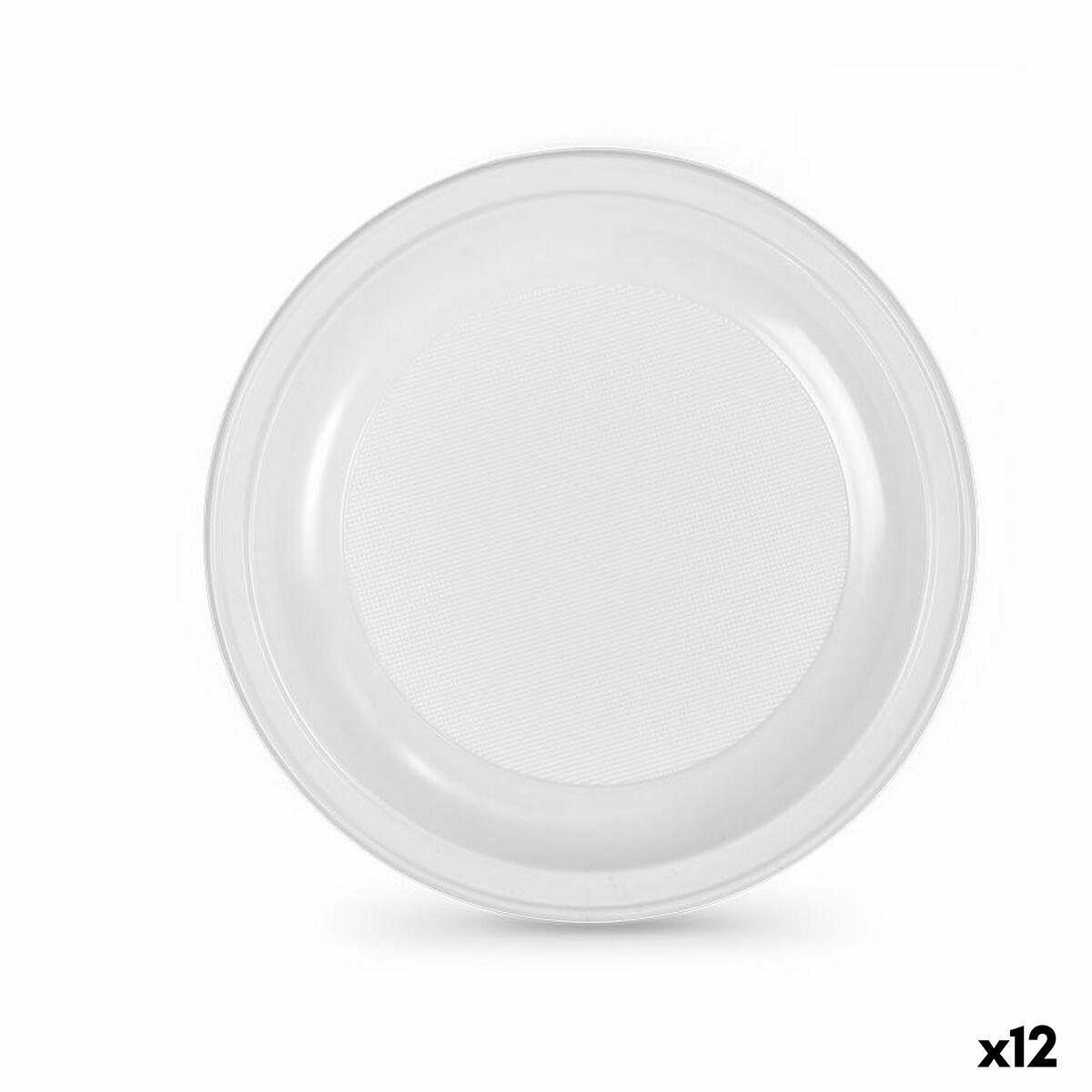 Lot d'assiettes réutilisables Algon Blanc Plastique 28 x 28 x 2 cm (24 Unités)