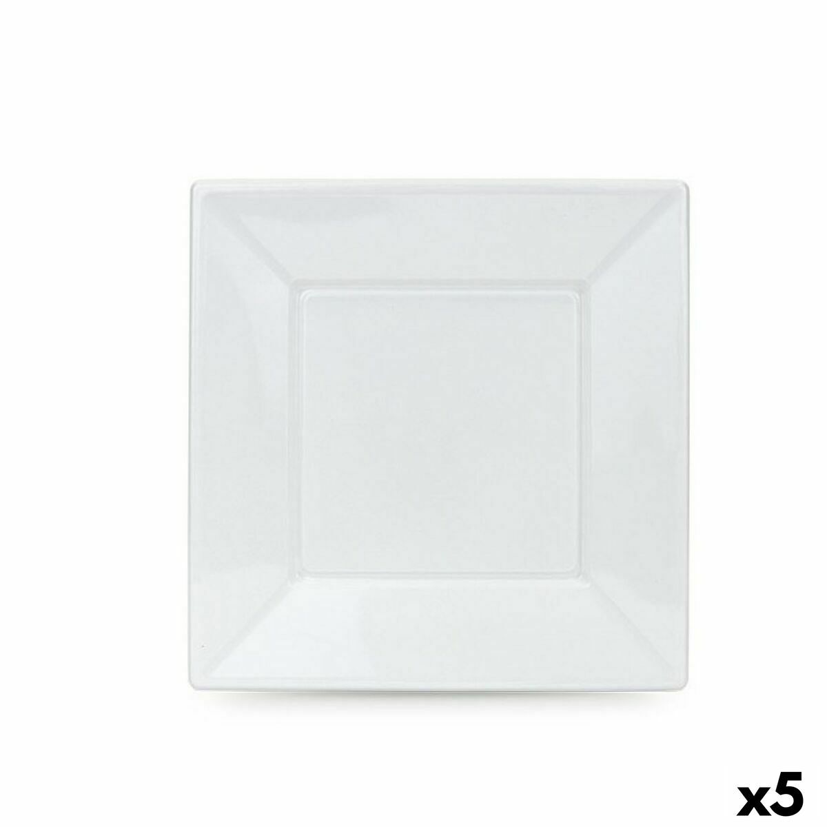 Lot d'assiettes réutilisables Algon Blanc Plastique 23 x 23 x 1,5 cm (36 Unités)