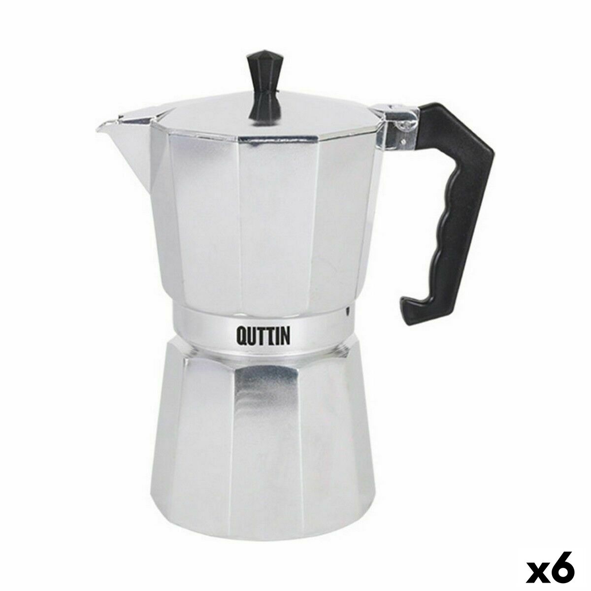Italiaanse Koffiepot Quttin Aluminium 6 Kopjes (6 Stuks)