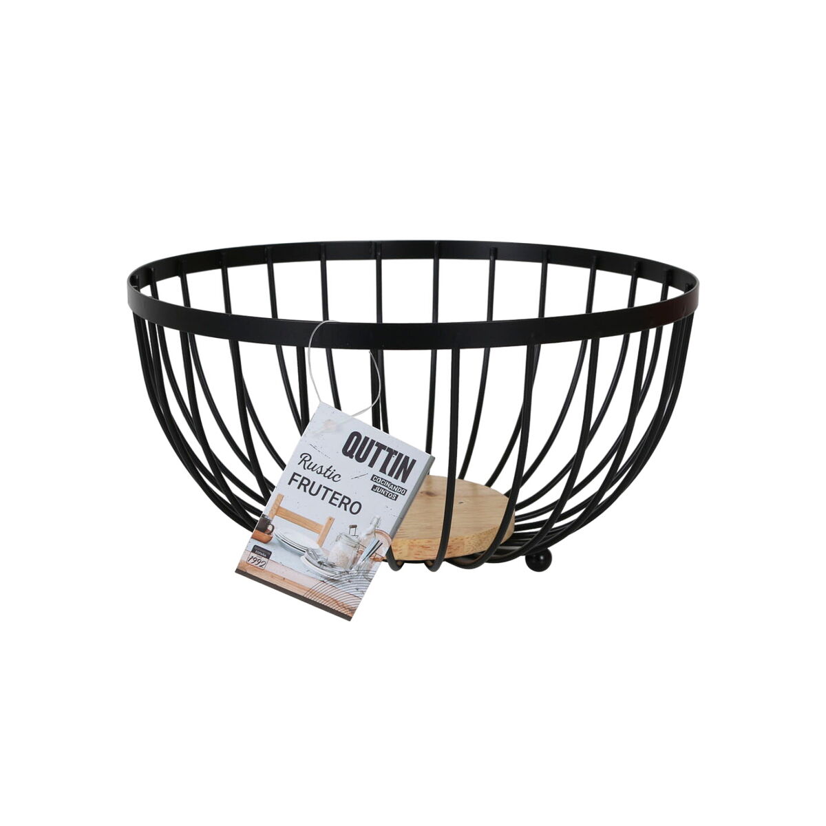 Fruit Bowl Confortime Rustic Black 25 x 25 x 13 cm 390 cm (12 Units), view 5