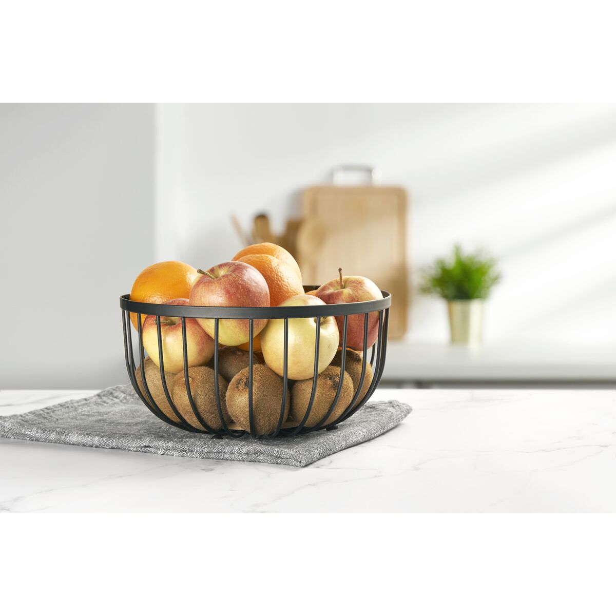 Fruit Bowl Confortime Rustic Black 25 x 25 x 13 cm 390 cm (12 Units), view 3