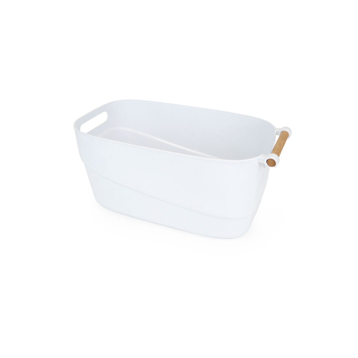 Image secondaire de Panier Multi-usages Confortime 40 x 21,5 x 18 cm Plastique Avec des poignées 12 Unités