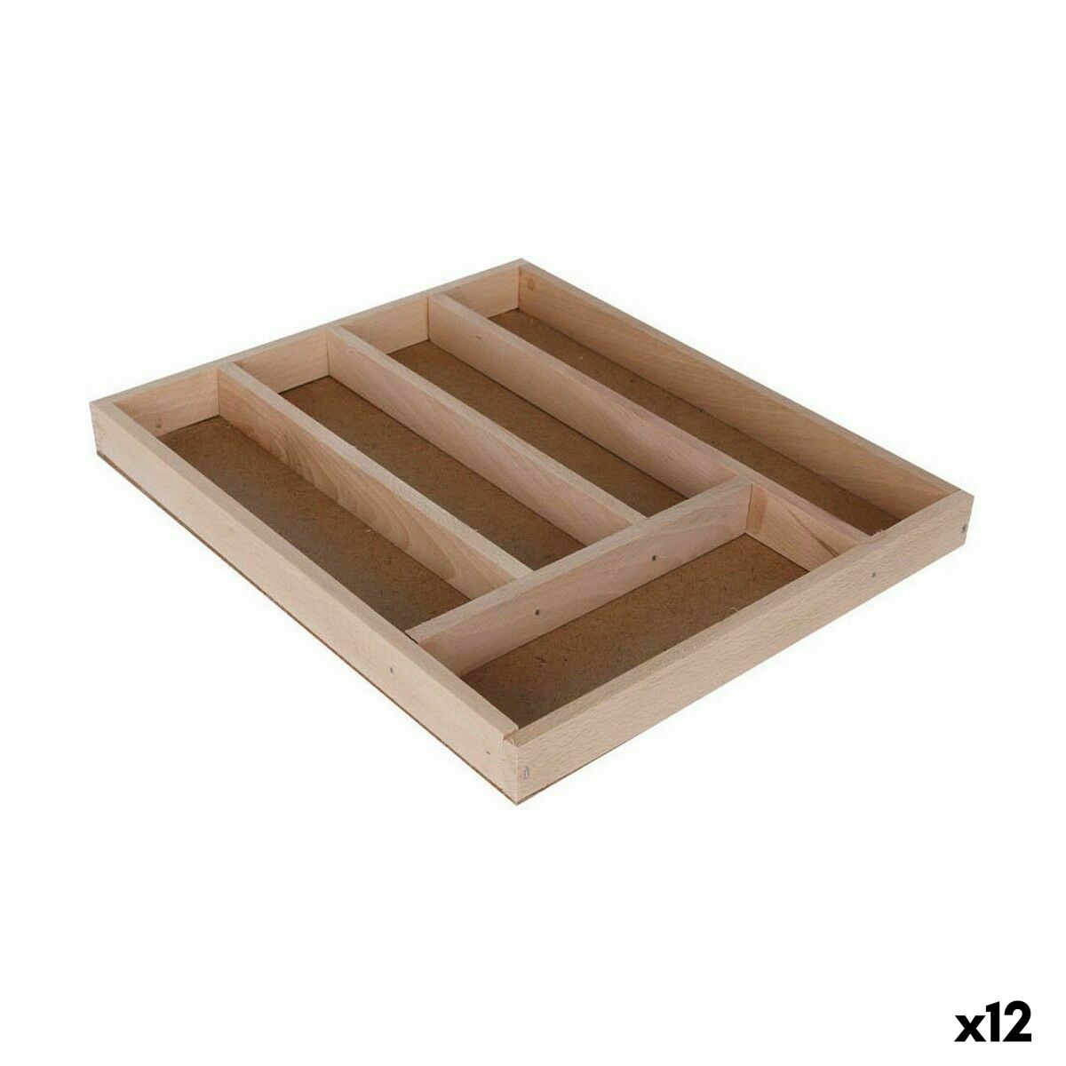 Range-couverts Quttin Quttin Bois 33 x 28 x 3,5 cm (12 Unités)