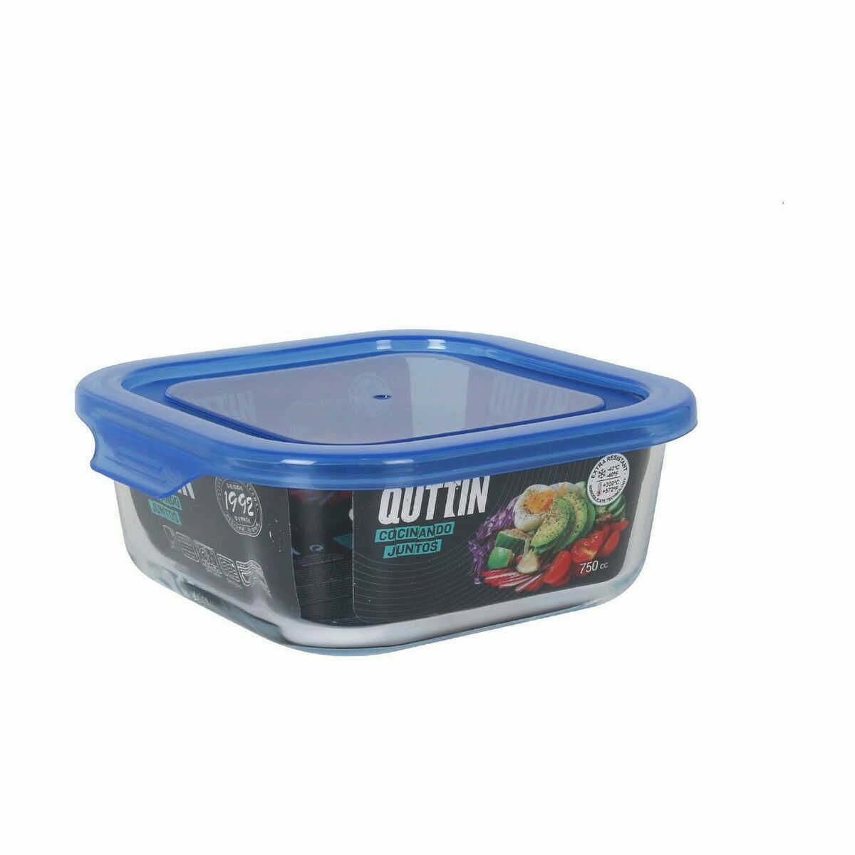 Image secondaire de Boîte à lunch hermétique Quttin Bleu Transparent 750 ml (6 Unités)
