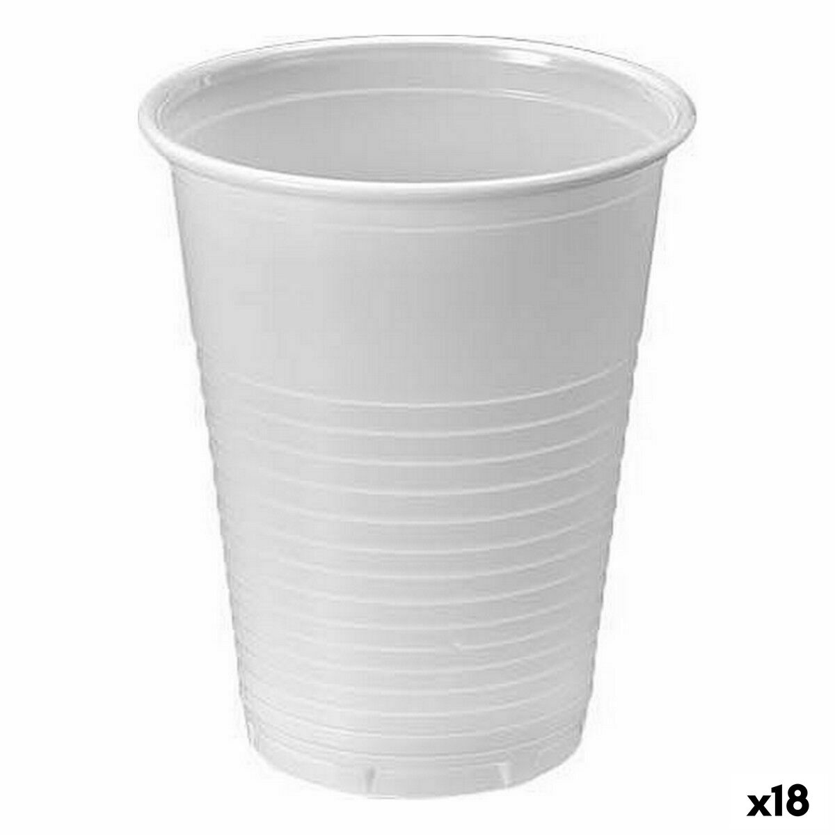 Set van herbruikbare glazen Algon Wit 50 Onderdelen 200 ml (18 Stuks)